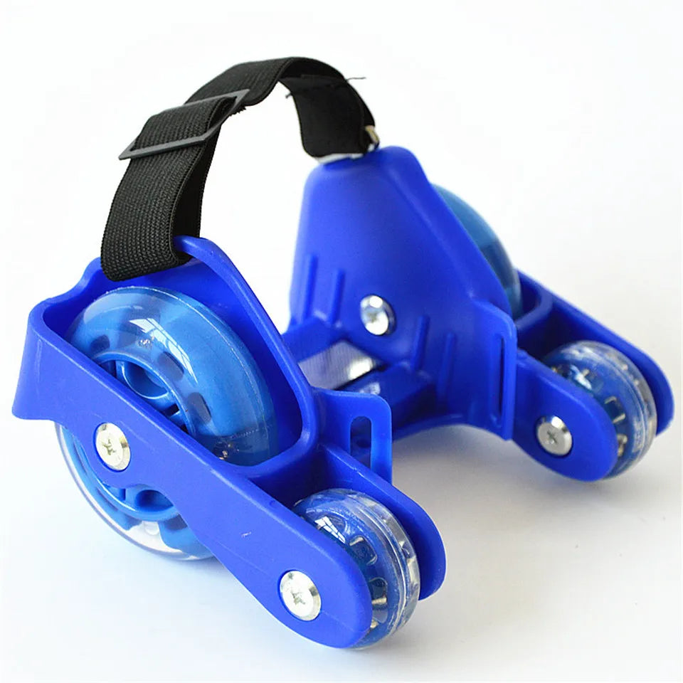 Children's LED Flashing Heel Roller Skate Shoes – Adjustable Hot Wheels Colorful Pulley Strap Skates