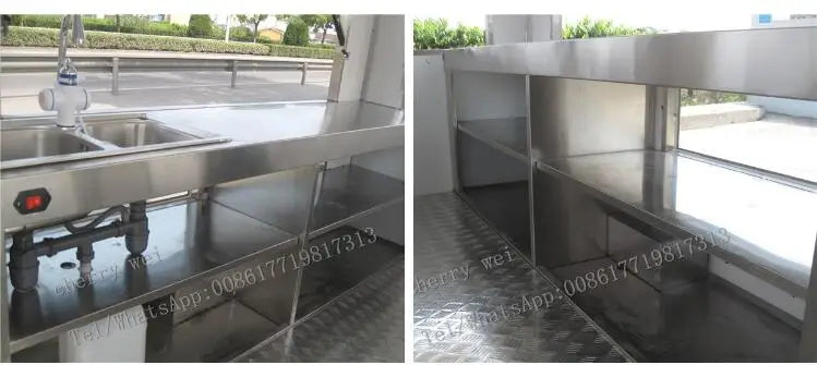 EXW Mobile Food Cart — Electric Food Truck & Ice Cream Trailer (510x170x264cm)