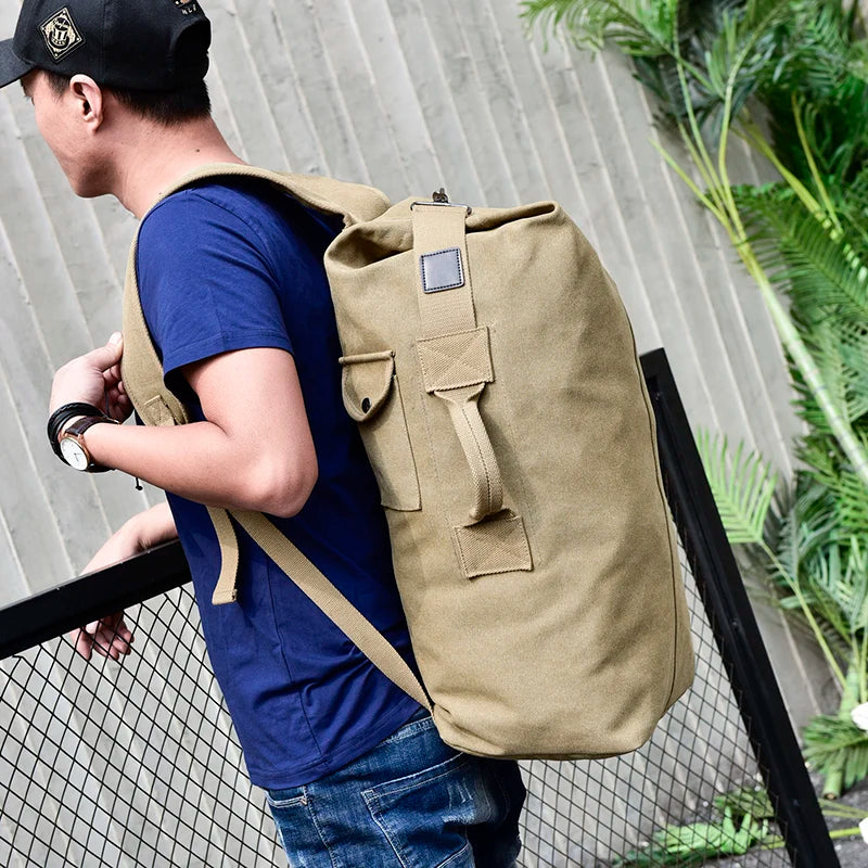 Canvas Hiking Backpack – Large-Capacity Travel Rucksack