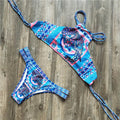 High Neck Crochet Tank Crop Bikini Set — Women's Monokini Swimsuit 2025