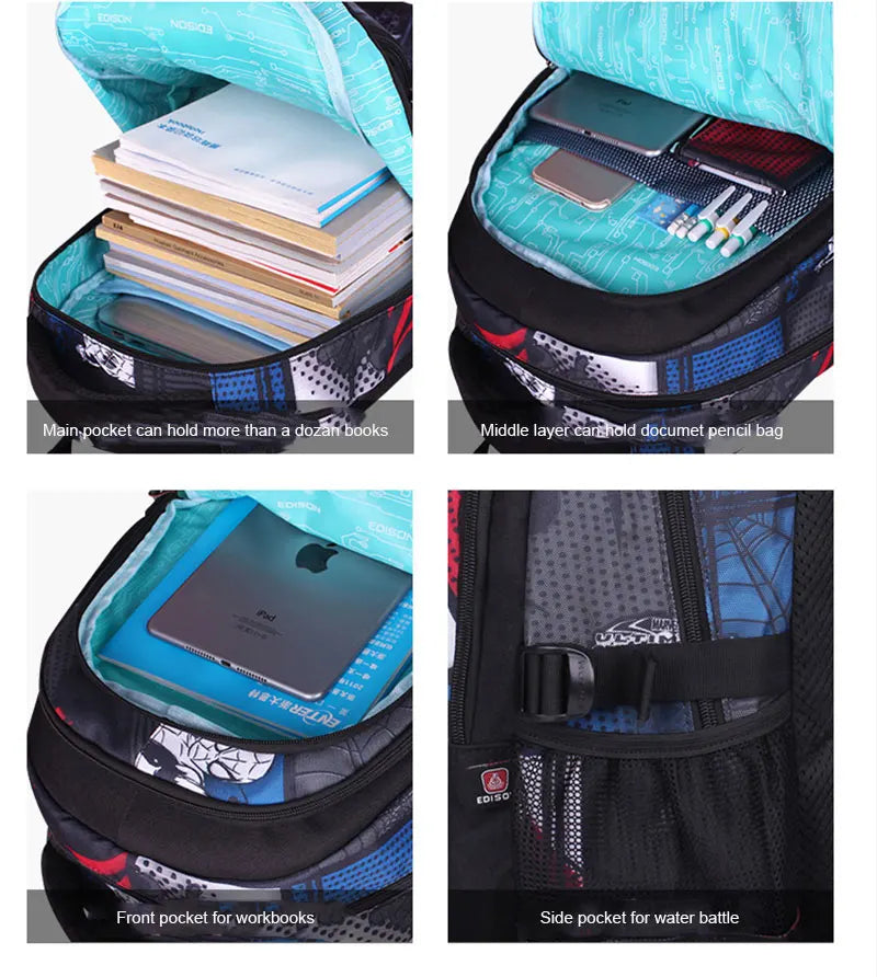 Kids School Backpack – Cartoon & Sports Designs
