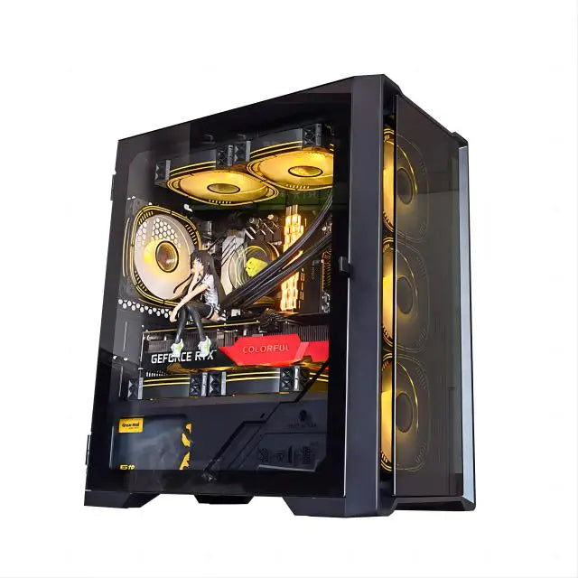 Aotesier Gaming Desktop PC – Intel i7 Core, 8GB/16GB RAM, 256GB SSD, Tempered Glass, Win10