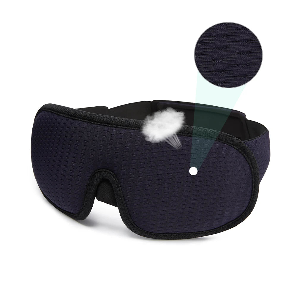 3D Contoured Sleep Mask — Blackout Eye Mask for Sleeping