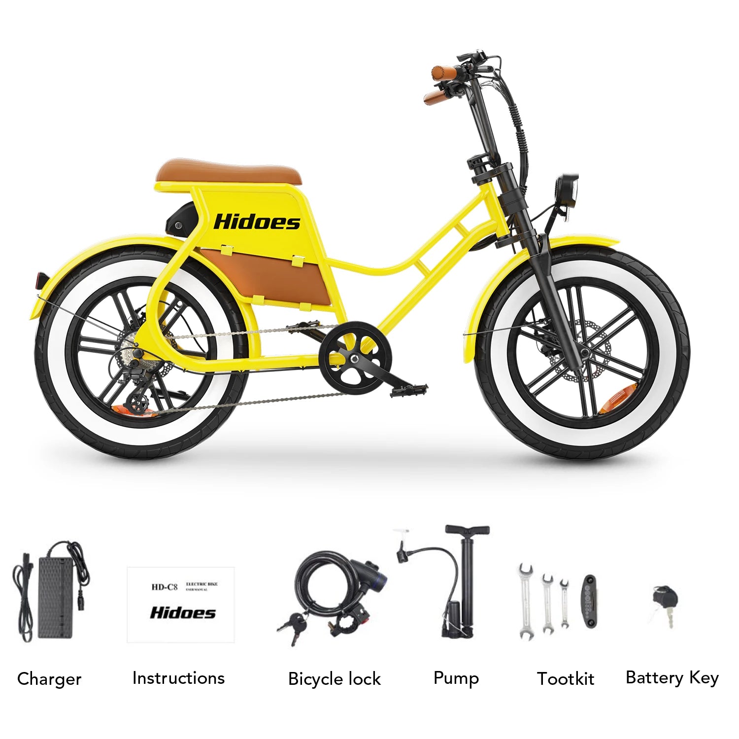 Women Step Thru Fat Tire 20inch Electric Bike Hidoes C8 700w 17ah Hybrid Electric Bicycle for Women