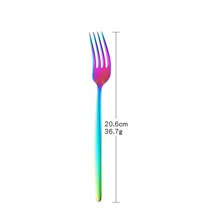 Stainless Steel Flatware – Rainbow, Gold & Color Options