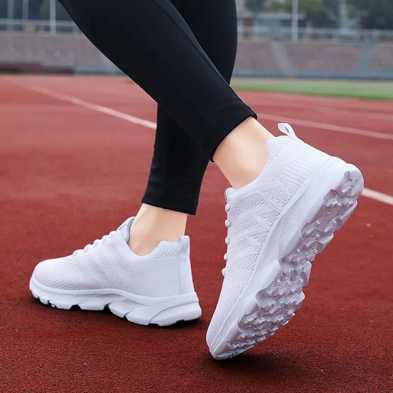 Women's Memory Foam Running & Gym Sneakers — Breathable Lightweight Anti-Slip Walking Tennis Shoes