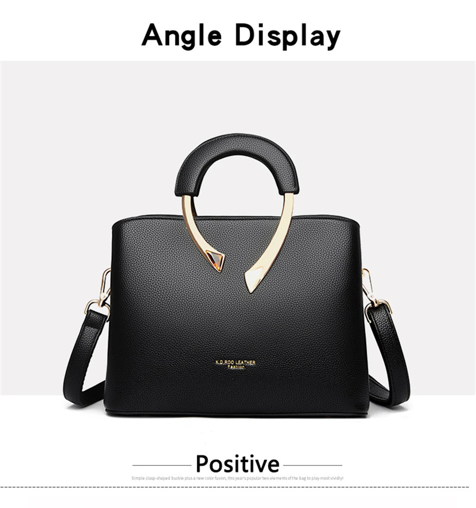 VANDERWAH Luxury Microfiber Leather Casual Tote Bag – Designer Shoulder Crossbody Handbag for Women