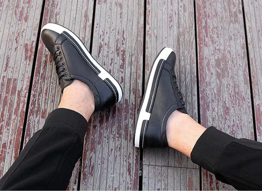 Men's Trendy Sports Casual Sneakers — Microfiber Upper Rubber Sole Running Shoes (Sizes 38-48)