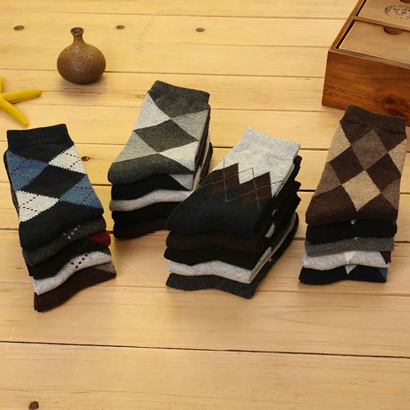 Men's Wool-Blend Winter Crew Socks, 5 Pairs
