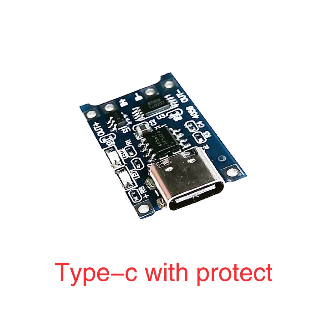 5-Pack USB 18650 Charger Module — Type-C / Micro / Mini USB Li-ion Charging Board