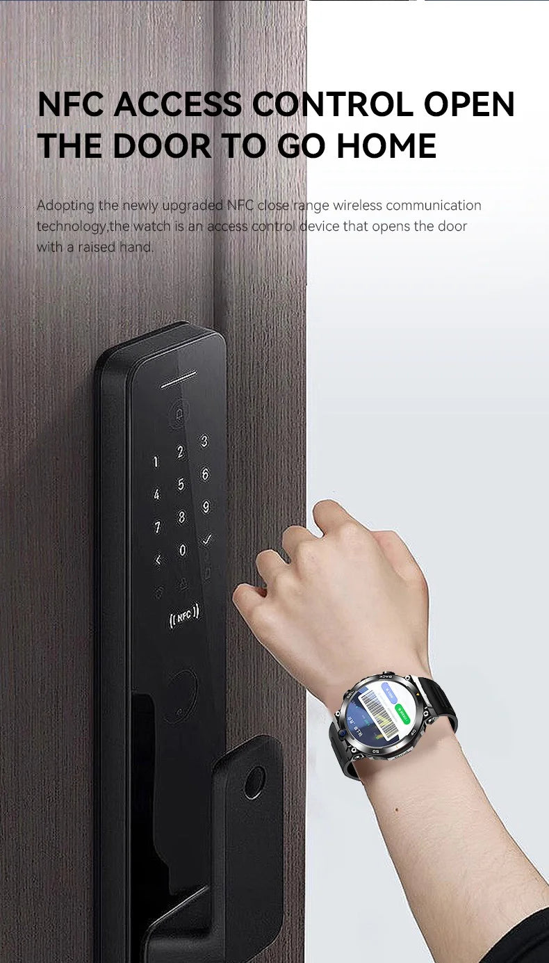 H10 4G Android Smart Watch | IPS Display NFC GPS Video Call Full Network Smart Bracelet