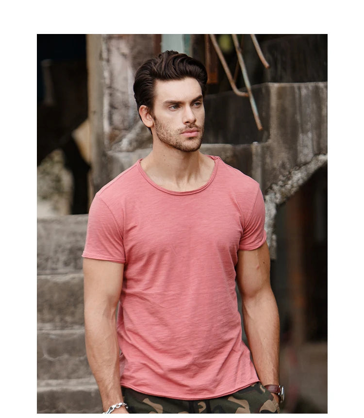 Men's 100% Cotton Soft O-Neck Short Sleeve Tee — Essential Everyday T-Shirt