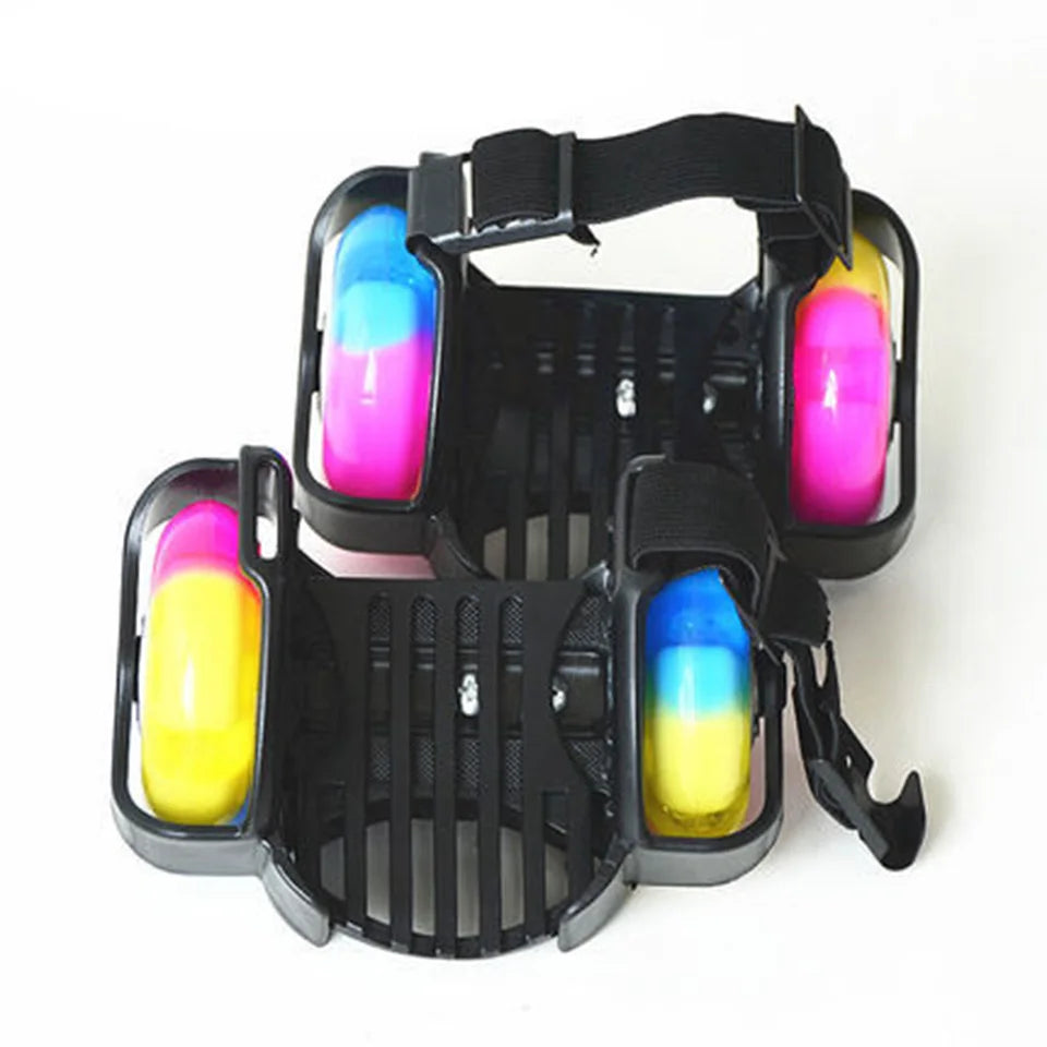 Children's LED Flashing Heel Roller Skate Shoes – Adjustable Hot Wheels Colorful Pulley Strap Skates
