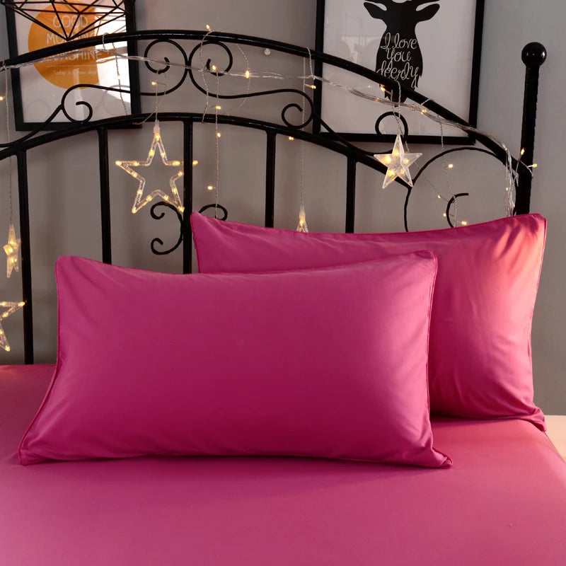 Super-Soft Solid Color Pillowcase 2-Pack – Advanced Encryption Fabric, 50x70cm