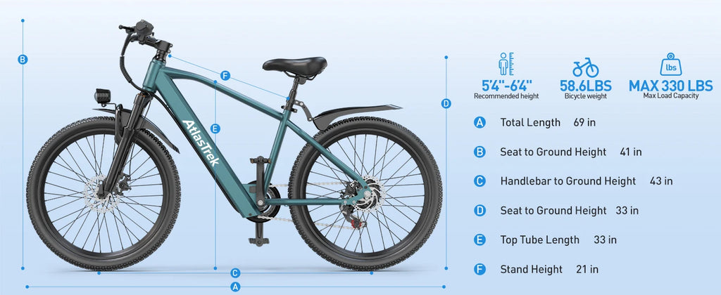 GT300 250W Electric City Bike — 36V 10Ah 26" Bluetooth Adult Commuter E-Bike, 7-Speed LCD Display