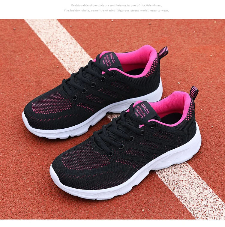 Women's Memory Foam Running & Gym Sneakers — Breathable Lightweight Anti-Slip Walking Tennis Shoes