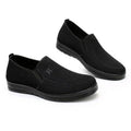 Men's Knit Slip-On Walking Loafers — Breathable Flyknit PU Sole Summer Shoes
