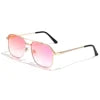 HBK Unisex Retro Double-Bridge Sunglasses | Vintage Reflective Lens UV400 Luxury Metal Frame
