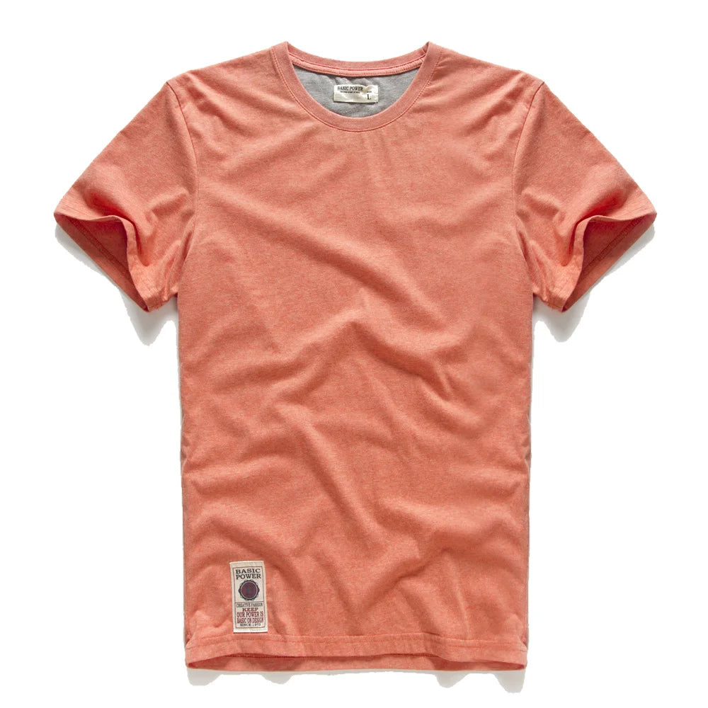 Men's Solid Color O-Neck Cotton T-Shirt — Everyday Essential Tee