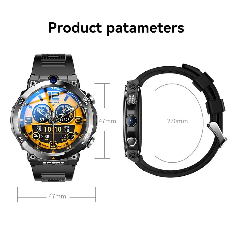 H10 4G Android Smart Watch | IPS Display NFC GPS Video Call Full Network Smart Bracelet