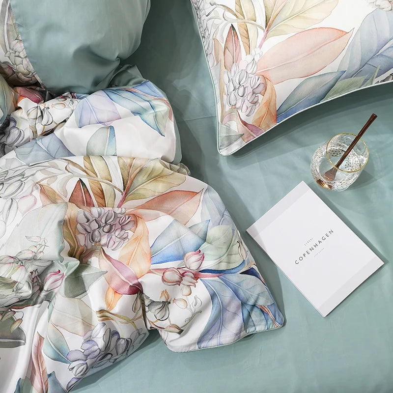 500TC Egyptian Cotton Bedding Set – 4 or 6-Piece Luxury Duvet Cover with Sheet & Pillowcases, 19 Colors
