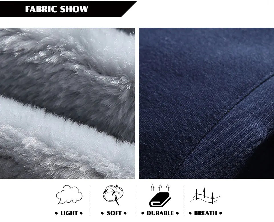 Men's Fleece Lined Thick Hooded Tracksuit – Winter Sweatshirt & Pants Sportswear Set