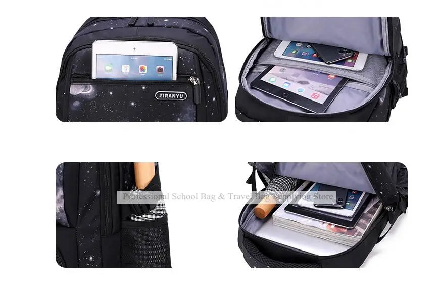 Rolling School Backpack – Detachable Trolley & Set Options
