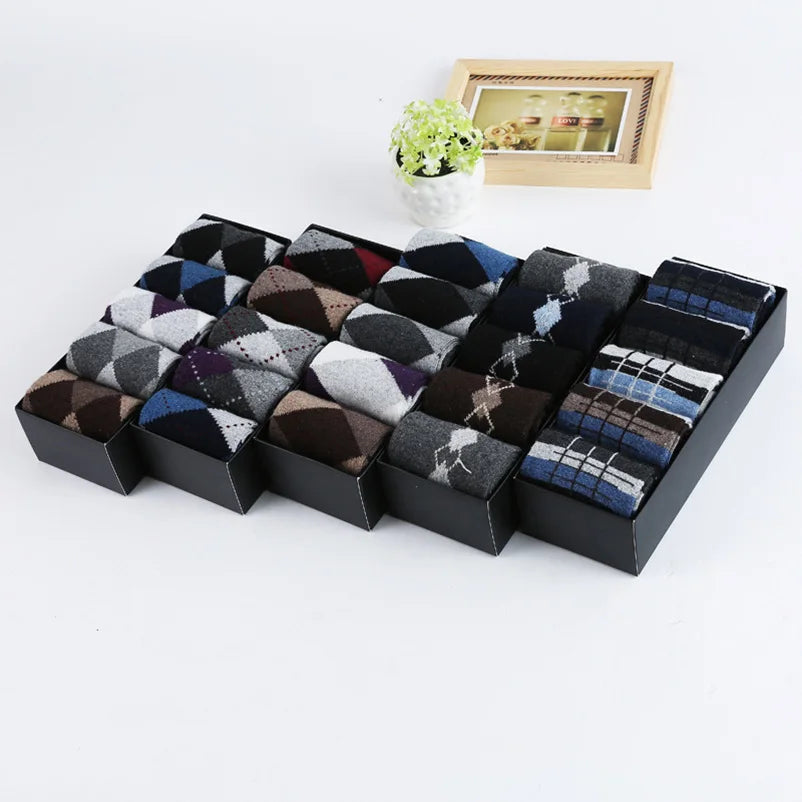 Men's Wool-Blend Winter Crew Socks, 5 Pairs