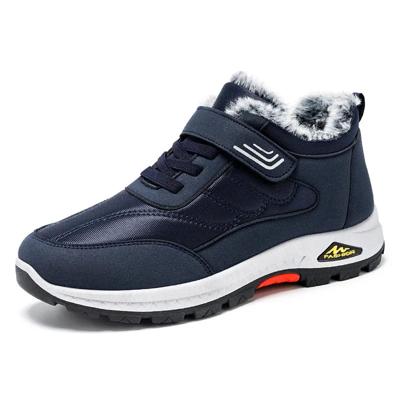Men's Warm Cotton Winter Hiking Shoes — Velvet Lined Walking Shoes for Elderly (Sizes 39-44)