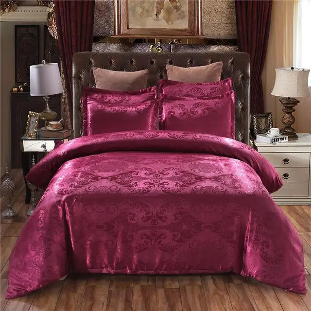 Silky Luxury Bedding Set | 2-3 Piece Duvet Cover & Bed Linens, Gold Colour, Queen & King Size