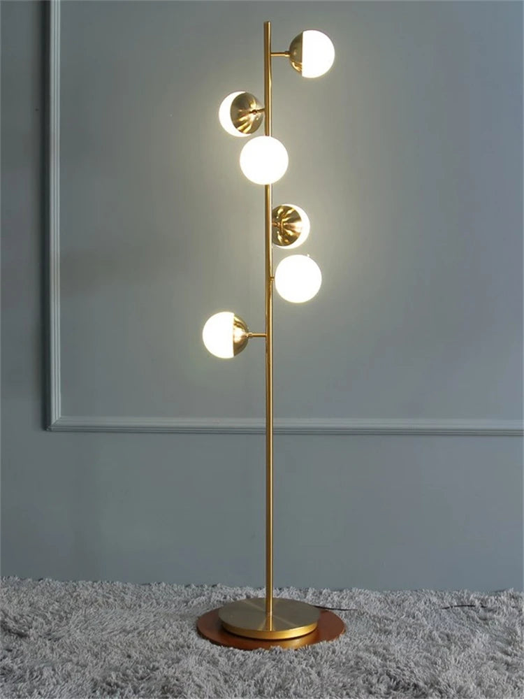 Glass Globe Lamp – Vertical Multi-Light Design