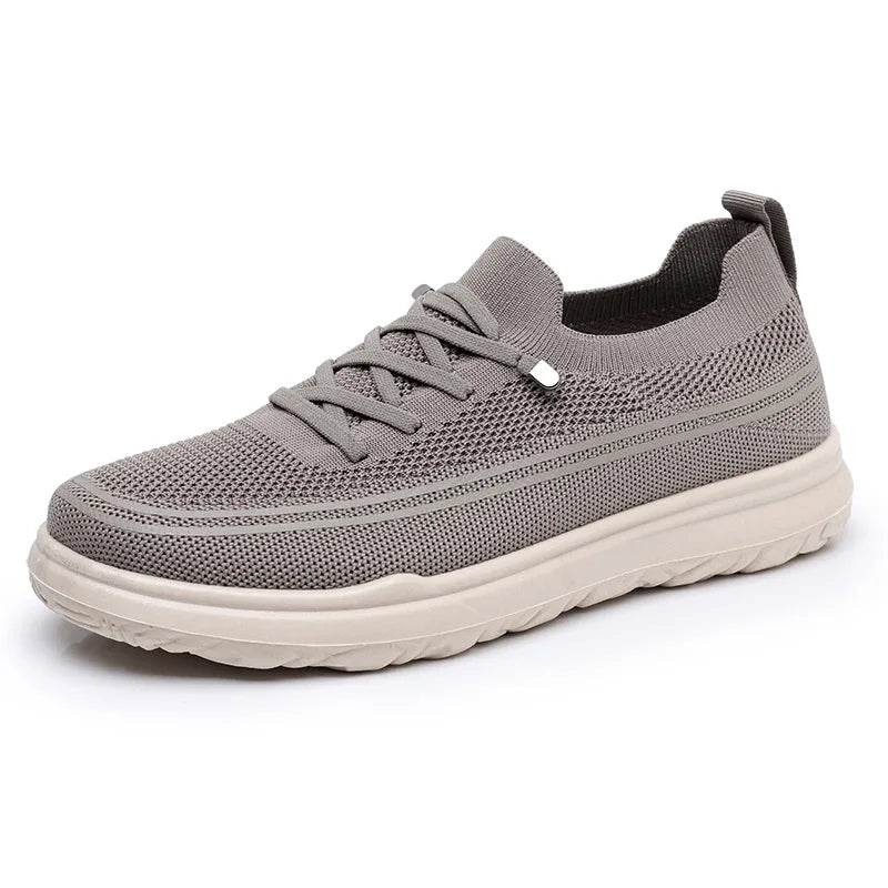 Men's Extra Size Mesh Slip-On Walking Shoes — Super Soft PU Sole Cushioned Jogging Shoes