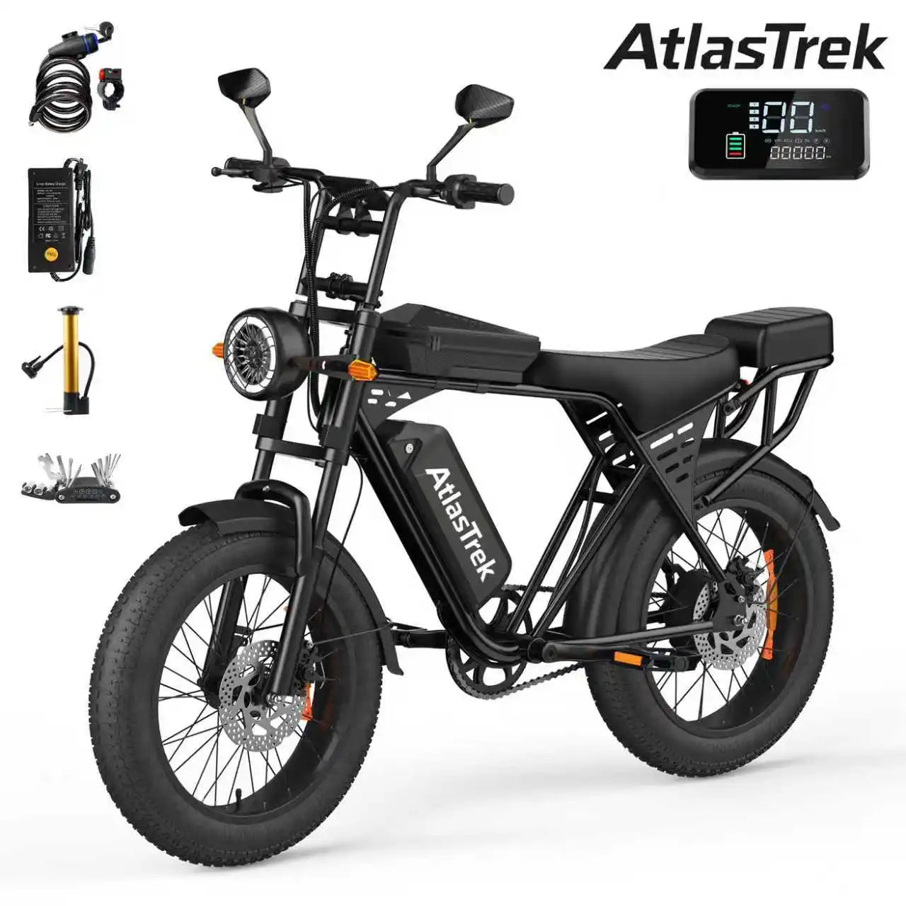 X5 250W 48V 15AH Lithium Brushless 3 Speed Rear Hub Motor Dual Disc Brake Electric Mountain Bike Carbon Steel Frame Waterproof
