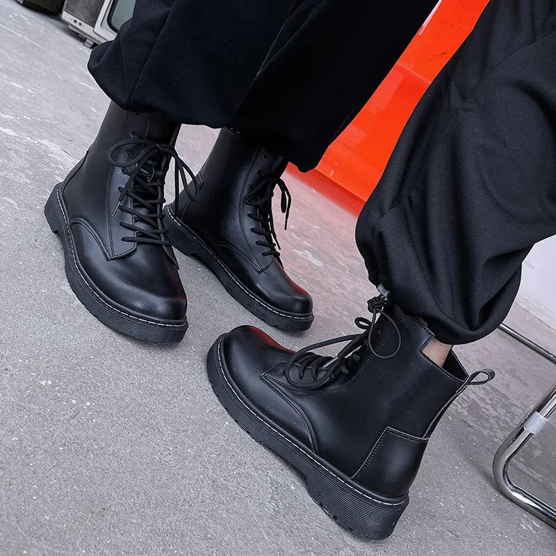 Women's Waterproof Leather Ankle Boots — Warm British Style Lace-Up Boots (Sizes 35-44)