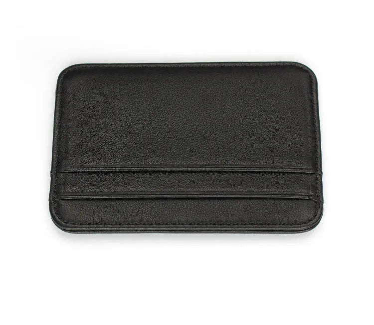 Slim Genuine Sheepskin Leather Men's Wallet – Ultra-Thin Mini ID & Credit Card Holder Purse