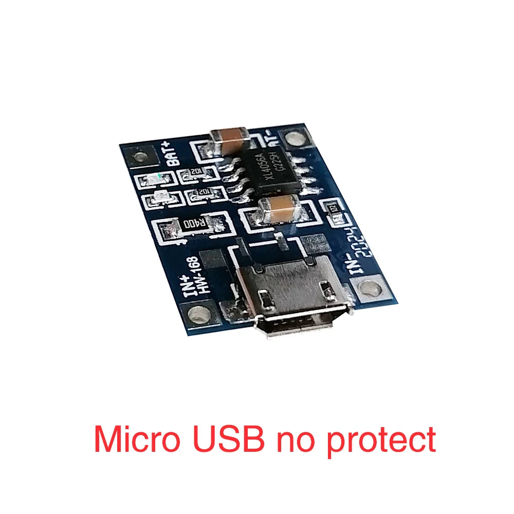 5-Pack USB 18650 Charger Module — Type-C / Micro / Mini USB Li-ion Charging Board