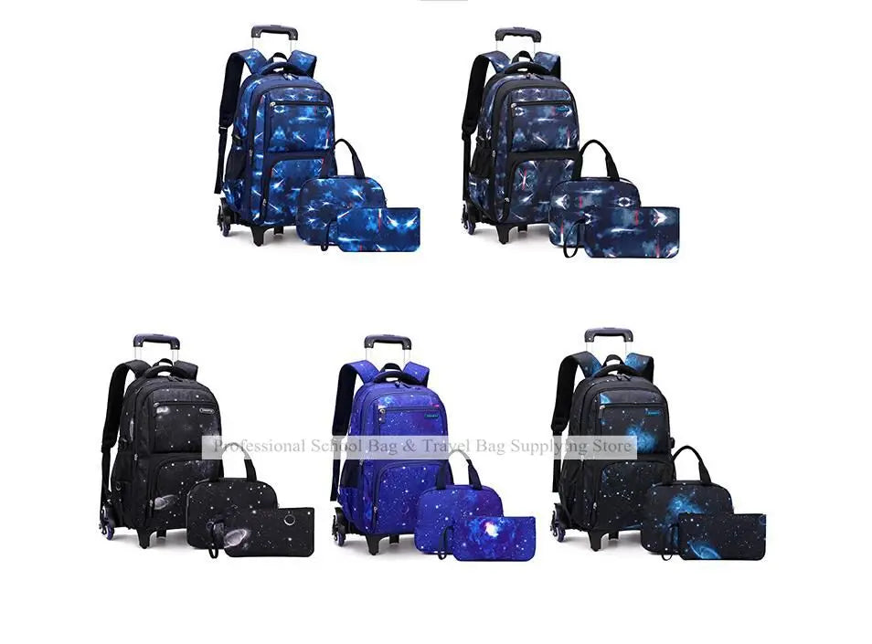 Rolling School Backpack – Detachable Trolley & Set Options