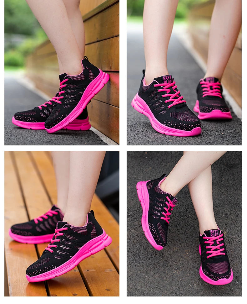 Steel Toe Safety Sneakers for Women — Lightweight Pink Work Shoes with Anti-Puncture Protection