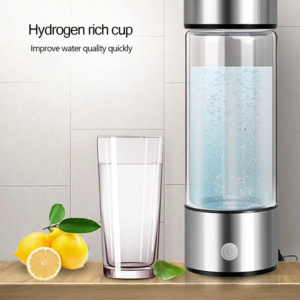 Titanium Portable Hydrogen-Rich Water Cup — Ionizer & ORP Alkaline Water Bottle