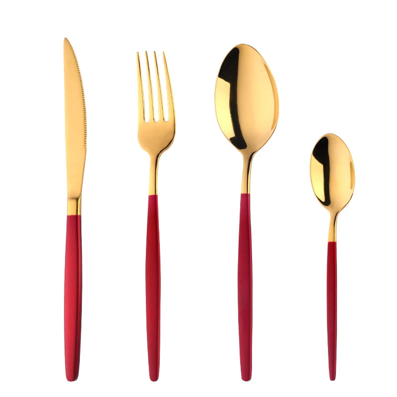 Stainless Steel Flatware – Rainbow, Gold & Color Options