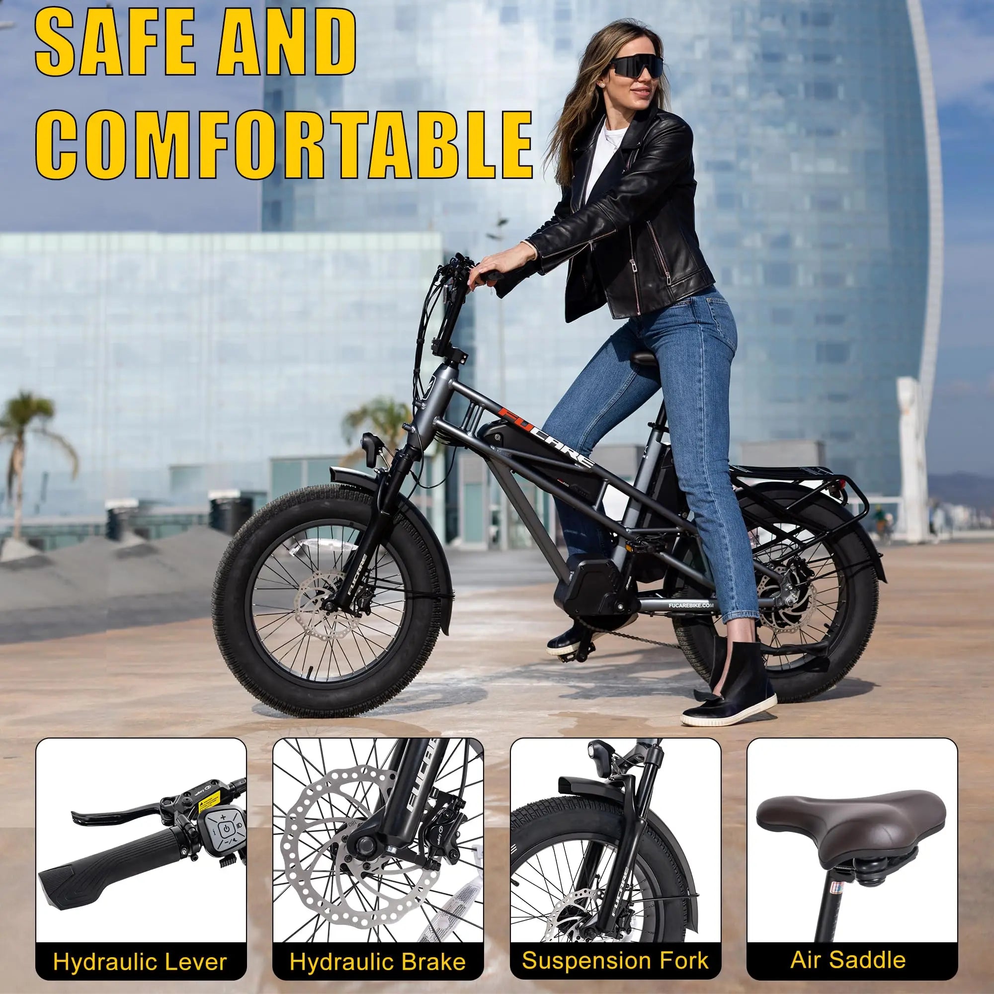 Fucare Gemini X 750W Dual Battery Electric Bike — 48V 30Ah, 100-120 Mile Range, 32MPH Adult E-Bike