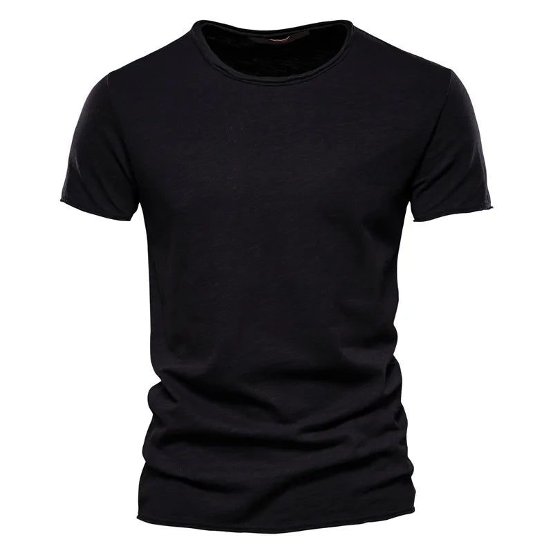 Men's 100% Cotton Soft O-Neck Short Sleeve Tee — Essential Everyday T-Shirt