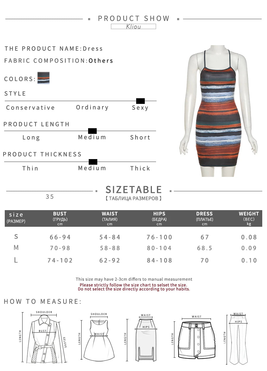 Striped Backless Camisole Mini Dress — Sexy Slash Neck Clubwear