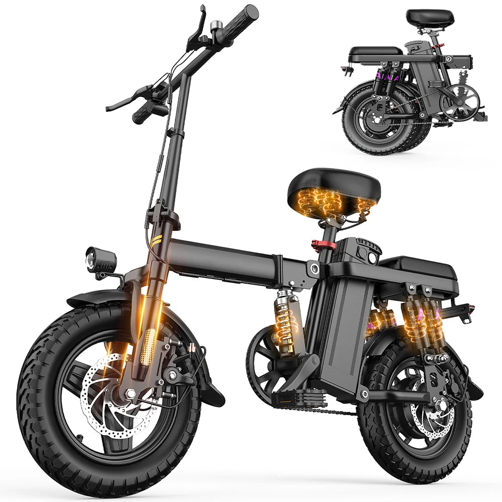 400W Folding Electric Bike — 48V 10Ah, 25km/h, UL & CE Certified (US Warehouse)