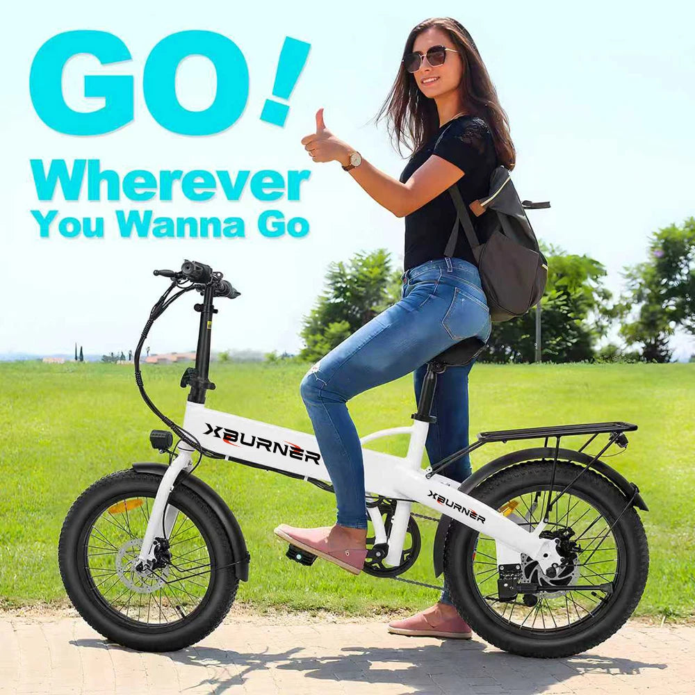 T8 Foldable Winter E-Bike — 720W 48V Fat Tire Adult Electric Bike, 45-Mile Range, UL Certified