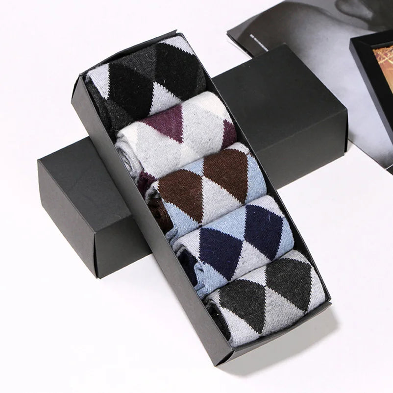 Men's Wool-Blend Winter Crew Socks, 5 Pairs