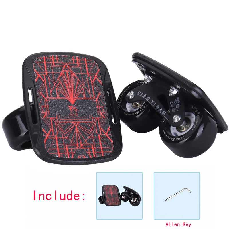 Aluminum Alloy Mini Drift Short Board Roller – 1 Pair Skateboard for Tricks & Street Skating