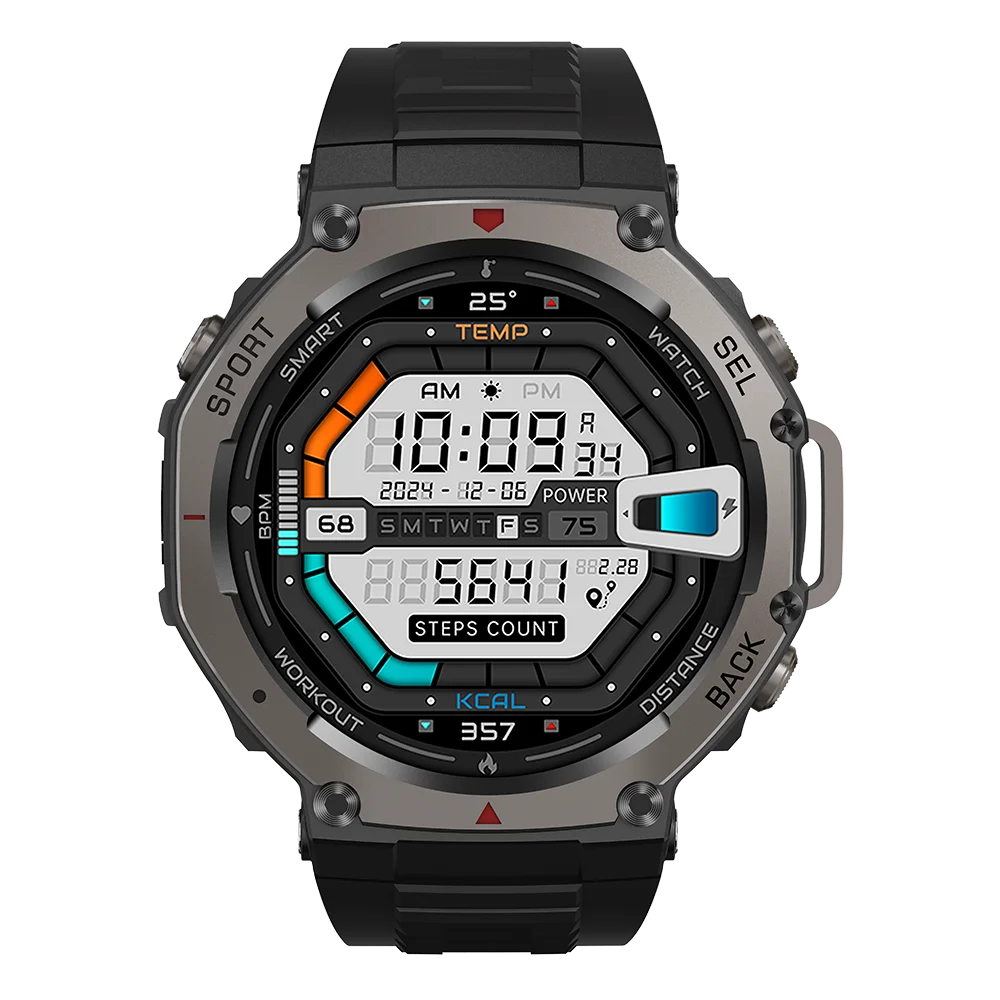 DM58 Outdoor Sport Smart Watch | 1.43" AMOLED HD 5ATM Waterproof GPS Navigation Fitness Smartwatch