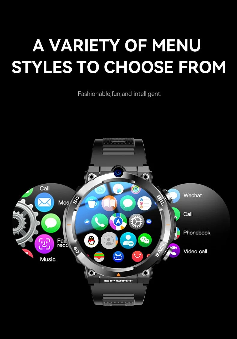 H10 4G Android Smart Watch | IPS Display NFC GPS Video Call Full Network Smart Bracelet