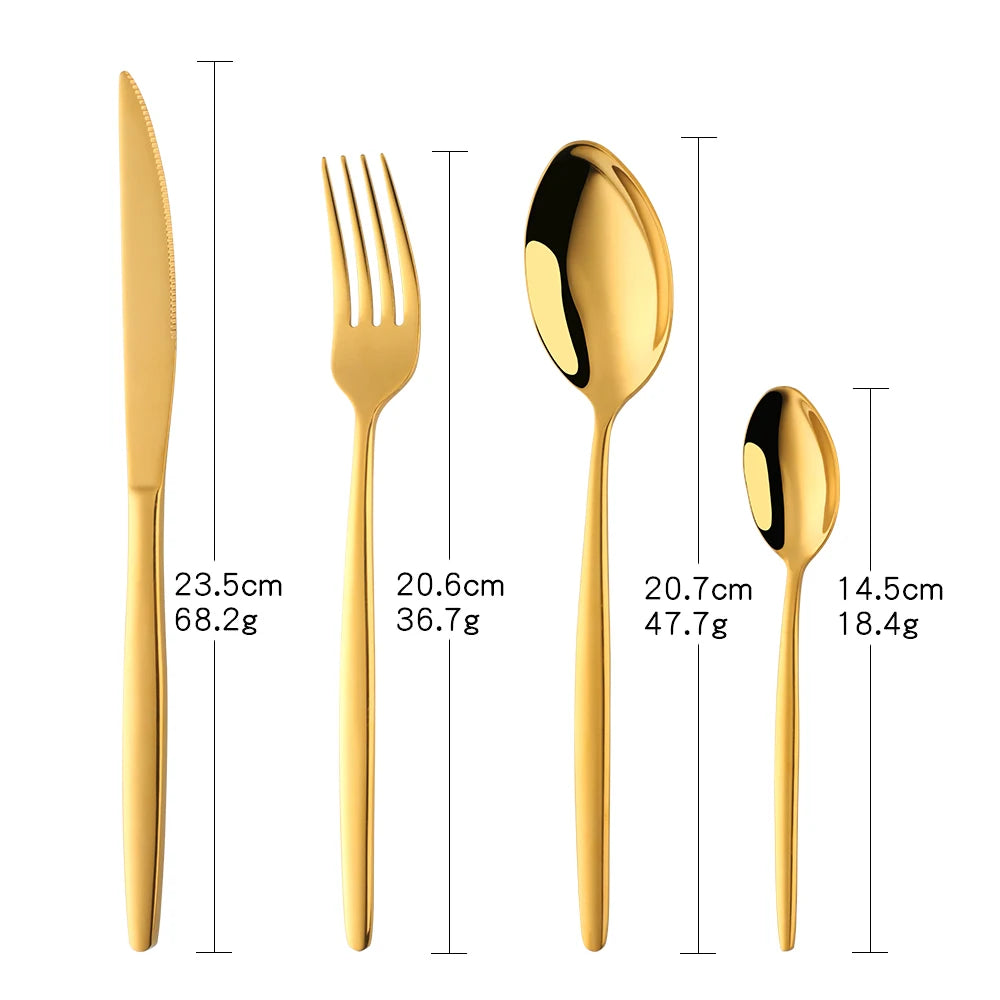 Stainless Steel Flatware – Rainbow, Gold & Color Options